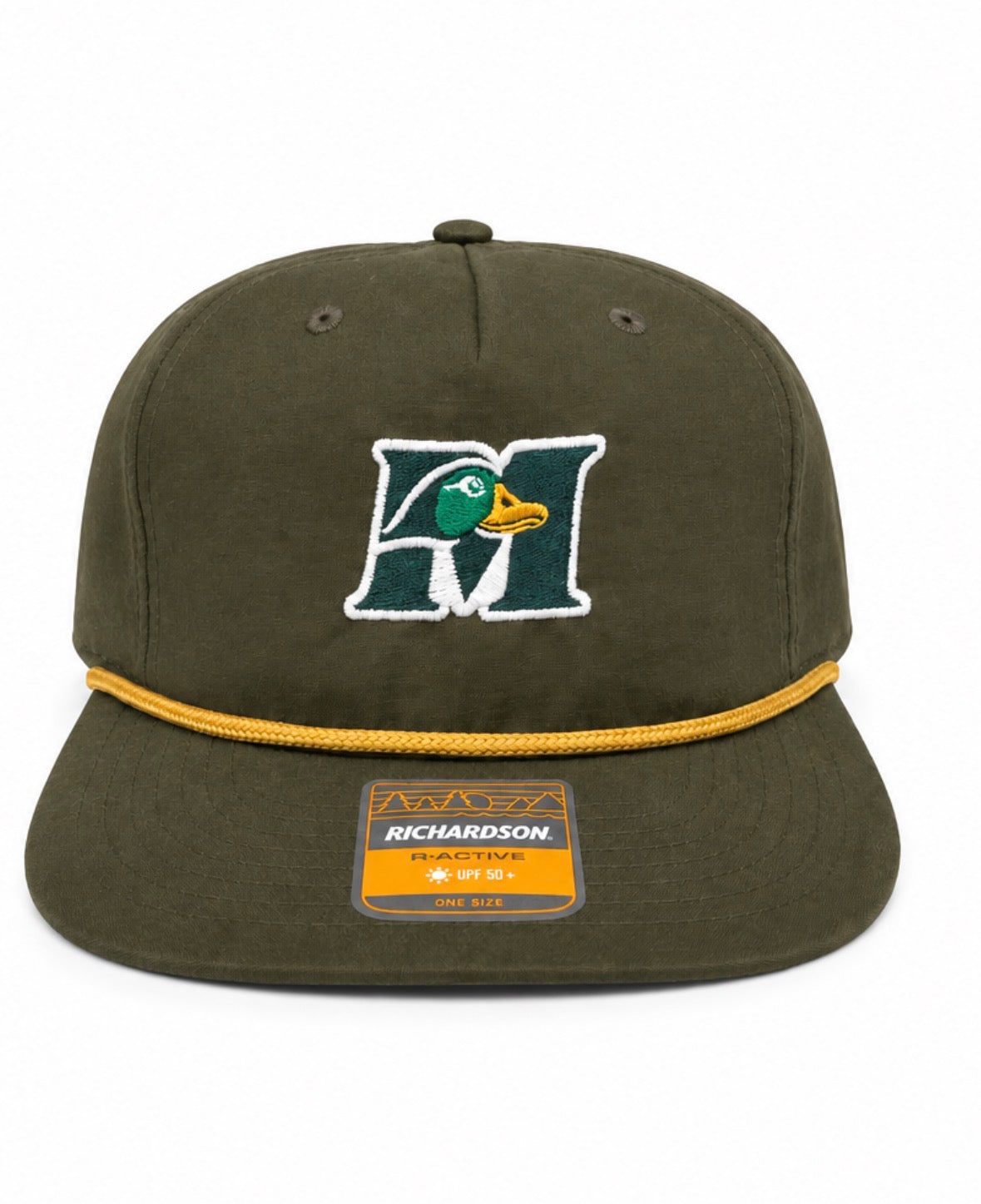 Manning Waterfowl Rope Hat side view showing Richardson 256 performance fit and adjustable snapback